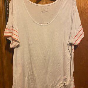 Pick 5 for $20! Lane Bryant- Striped pink and white blouse